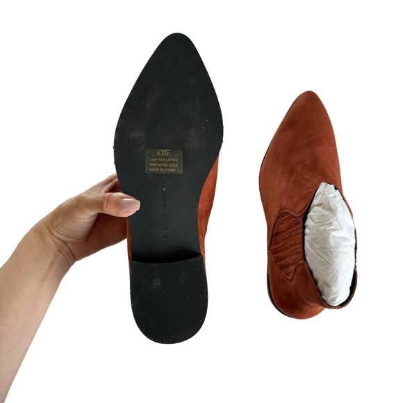 Rebecca Minkoff Madysin Acorn Brick Studded Suede Ankle Boots Size 6.5 - Picture 5 of 8